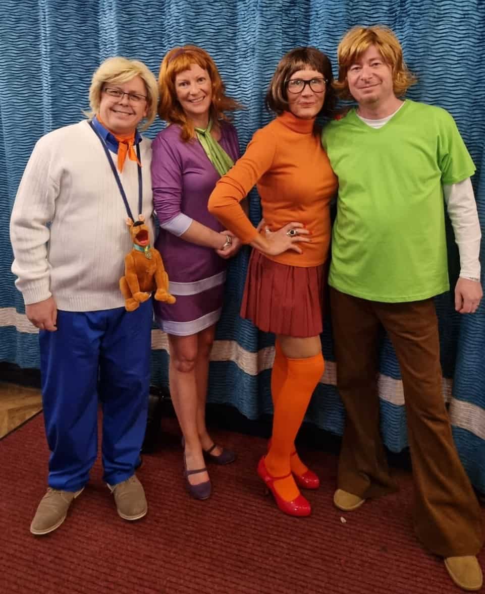 Liz and her fellow revellers dressed as characters from Scooby Doo